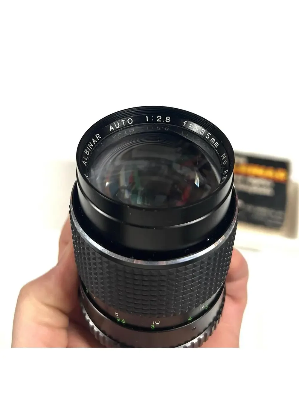 Super Albinar auto 1:2.8 f=135 52 coated 831189 13528 minolta MD Camera Lens VTG